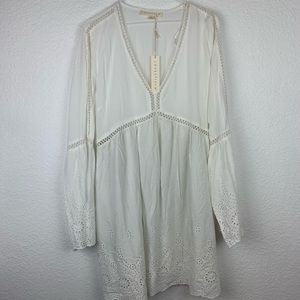 Love stitch white boho eyelet dress